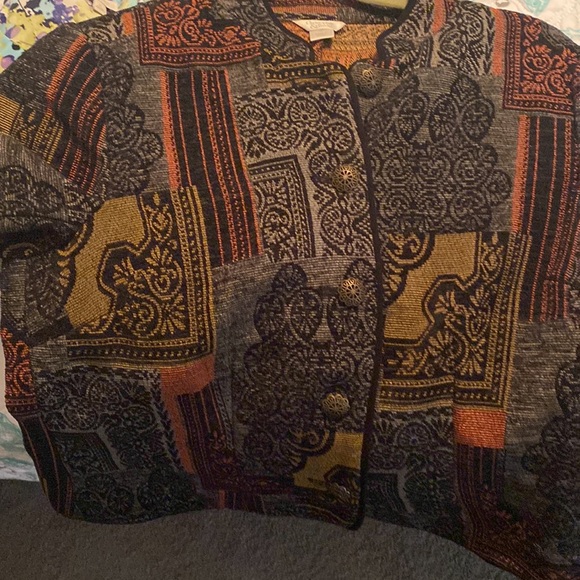 Christopher & Banks Vintage Jacquard jacket size m perfect cond - Picture 8 of 8